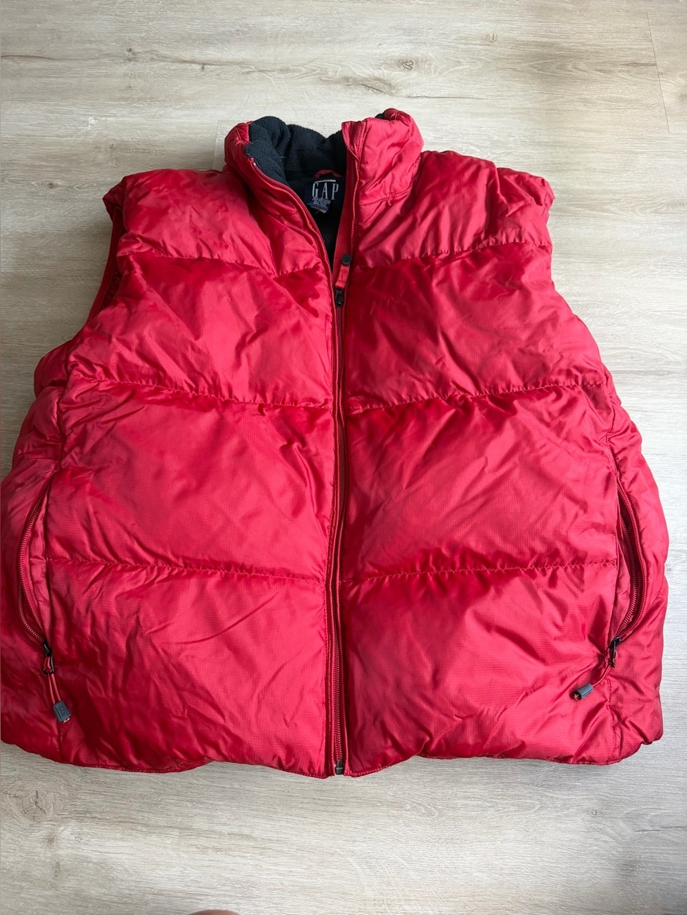 Vintage Gap Down Quilted Puffer Vest Hooded Men’s L Y2K
